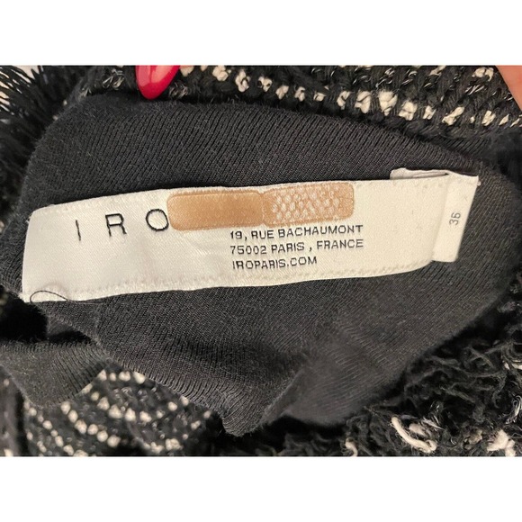 IRO Diana Tweed Jacket Subtle Frye Under Left Armpit. See Photo Size 36 US8 - Picture 9 of 9